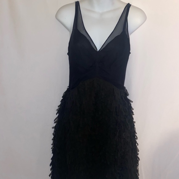 Eva Franco Black Fringe Cocktail Dress - Picture 11 of 11